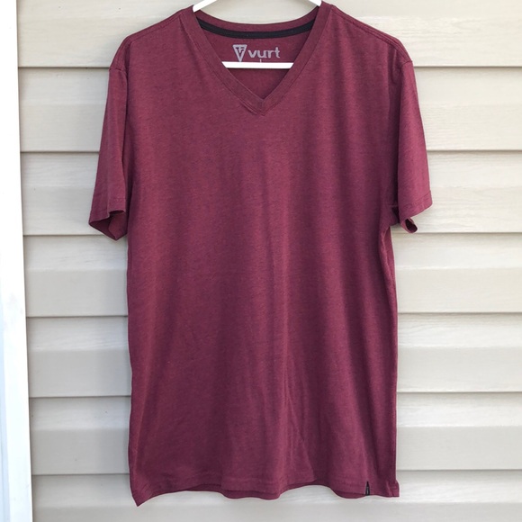 Vurt Shirts Vurt Mens Burgundy V Neck Short Sleeve Shirt Poshmark